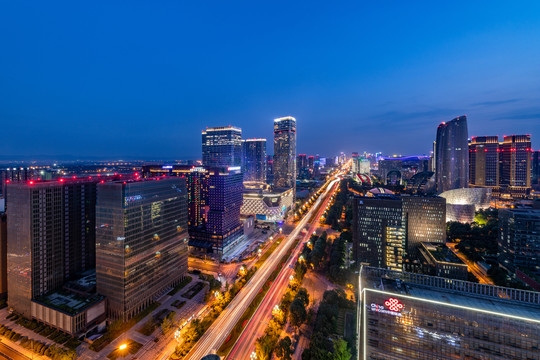 成都高新区CBD夜景