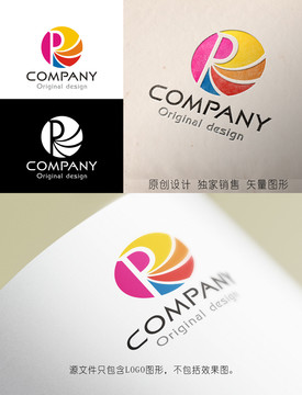 LOGO设计字母P标志设计