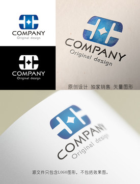 H字母logo设计标志设计