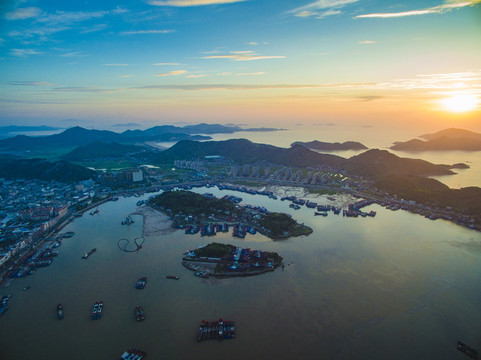 航拍石浦港