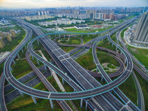 宁波江北道路航拍