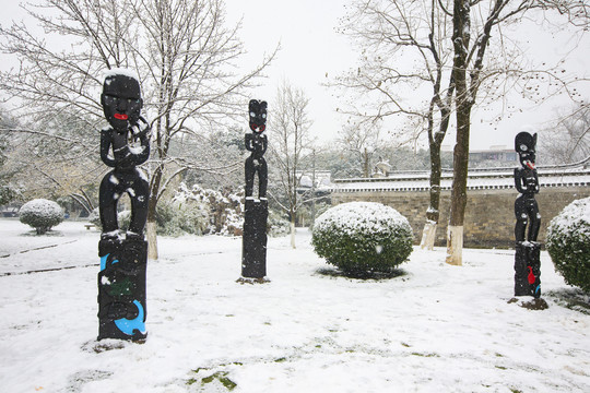 中山公园雪景