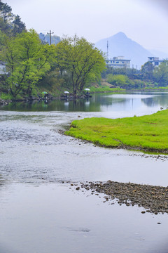 宁波海曙樟溪河风光