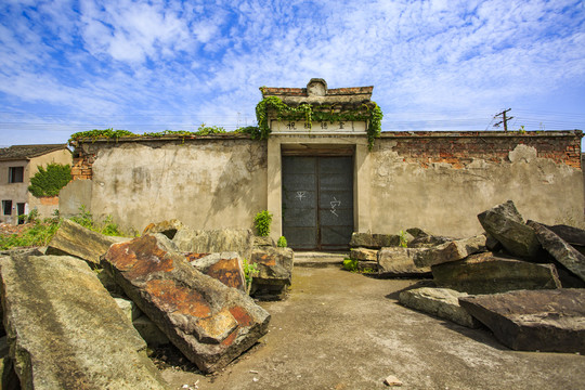 宁波海曙高桥镇蒲家村乡村景色