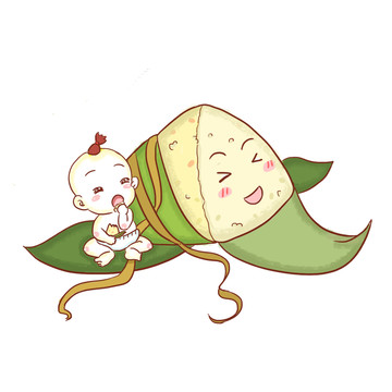 端午節(jié)粽子手繪卡通元素