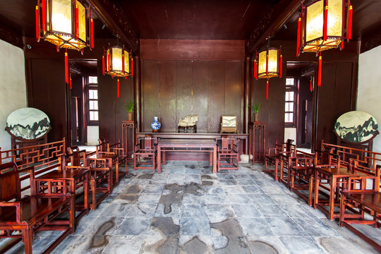 江蘇蘇州拙政園景區(qū)男廳