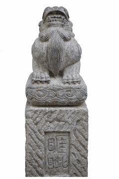中国上古神兽睚眦石雕