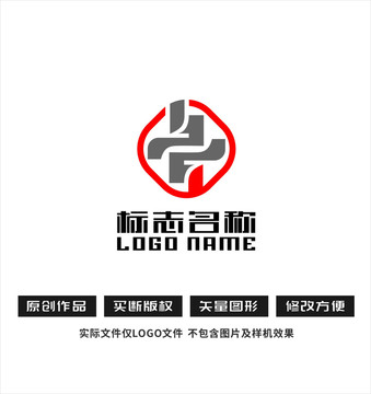 YF字母H标志共赢logo