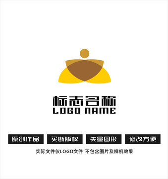 X字母標志人教育logo