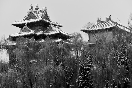 角楼雪景