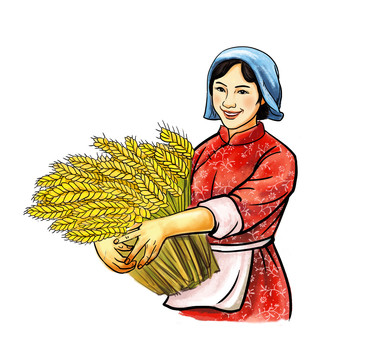 抱麥穗的人