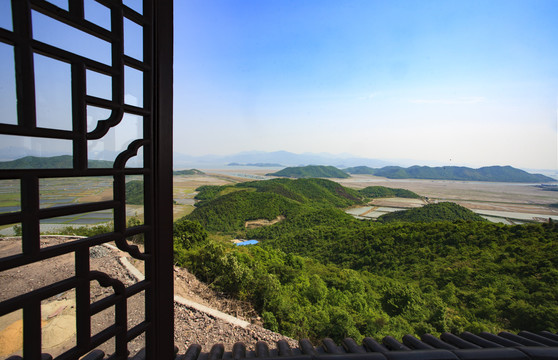 宁波鄞州咸祥镇象山港大桥美景