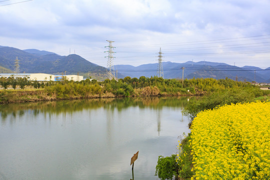 宁波鄞州咸祥镇咸祥河美景