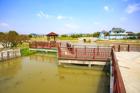 宁波鄞州咸祥镇大湖契河美景