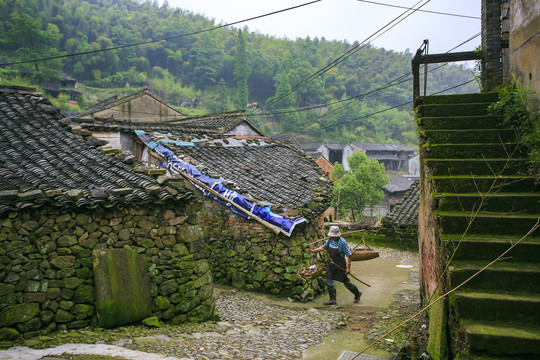 宁波鄞州横溪俞山古村风景