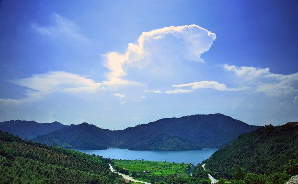 宁波鄞州横溪金鹅湖美景