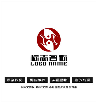 眼睛太极飞鸟logo