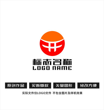 W字母标志开字牛元素logo