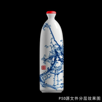 白瓷酒瓶設計