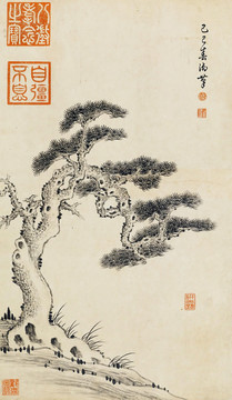 乾隆帝御筆松壽圖