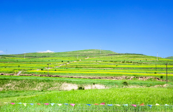 蓝天山坡