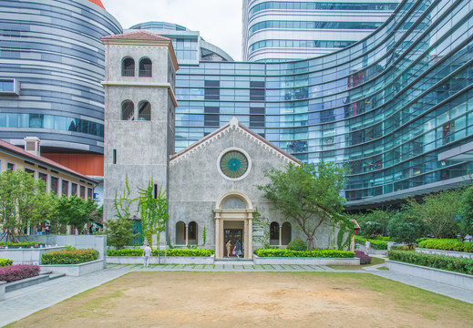 上海古建筑和现代建筑对比图