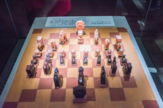 近代木质蒙古象棋