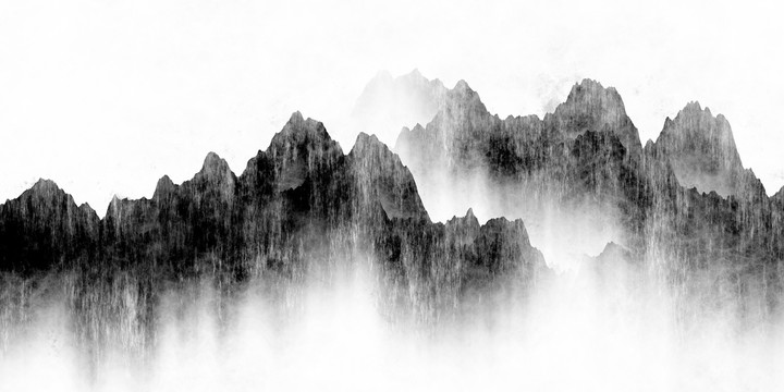 意境水墨山水畫