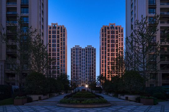 住宅小区夜景