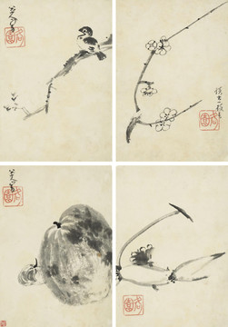 朱耷清八大山人花鳥(niǎo)魚(yú)果冊(cè)