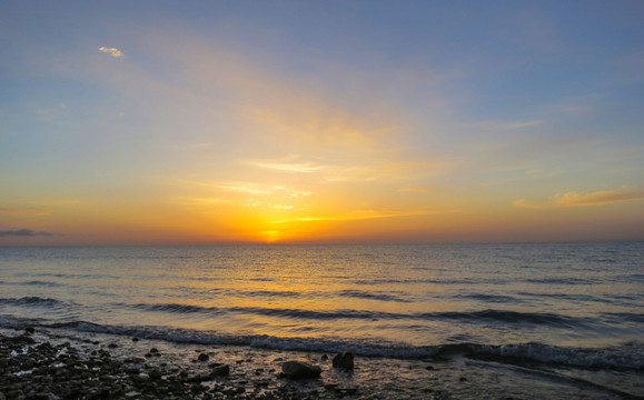 青海湖夕阳