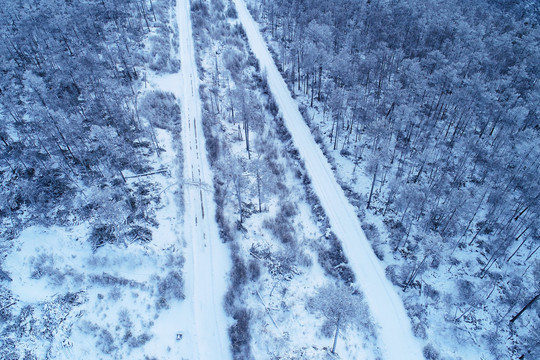 林海雪原雪路