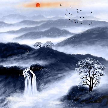 水墨山水畫