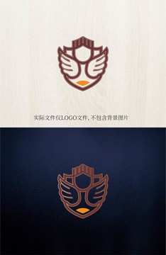 logo标志商标字体设计翅膀
