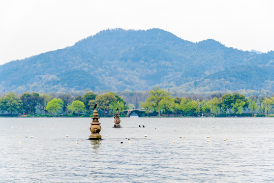 杭州西湖景区小瀛洲三潭印月