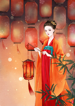 提著燈籠的女孩