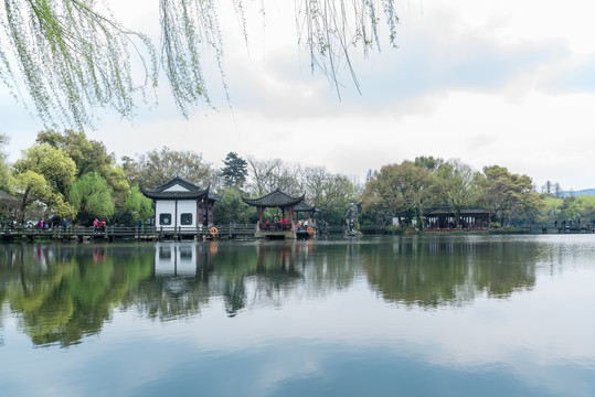 杭州西湖小瀛洲春景