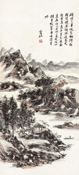 黃賓虹秋溪泛舟