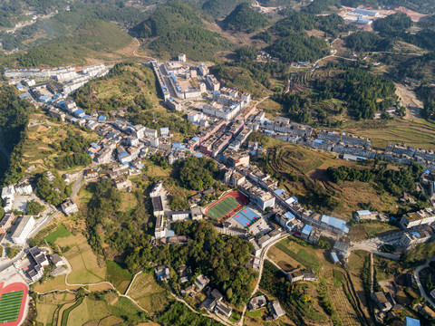 航拍湄潭九坝