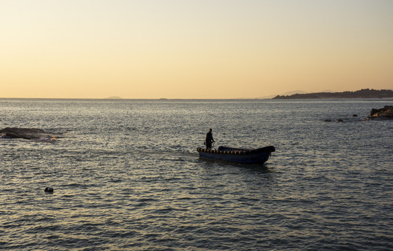 大海日落