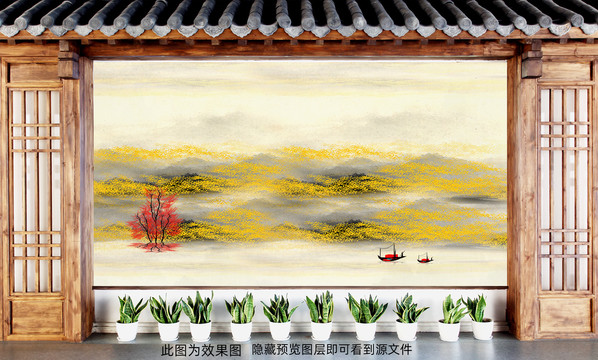 山水背景墻
