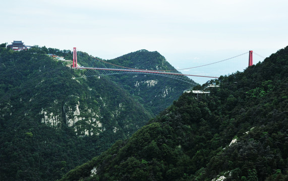 山东临沂天蒙山玻璃悬索桥