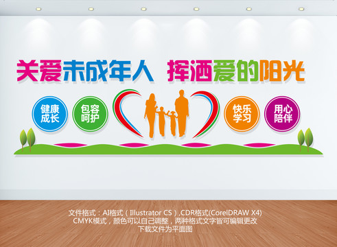 關(guān)注未成年展板