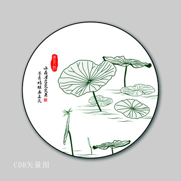 矢量圖蓮花春