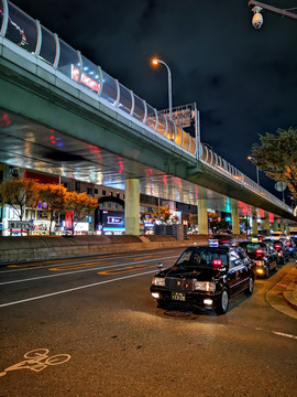 日本大阪街景夜景