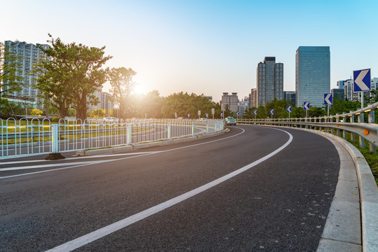 广州城市道路和建筑景观