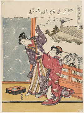 礒田湖龍齋兩個醉酒的女人
