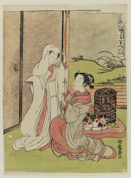 礒田湖龍齋兩個(gè)女人一個(gè)只貓