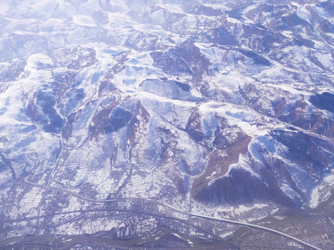 航拍雪山