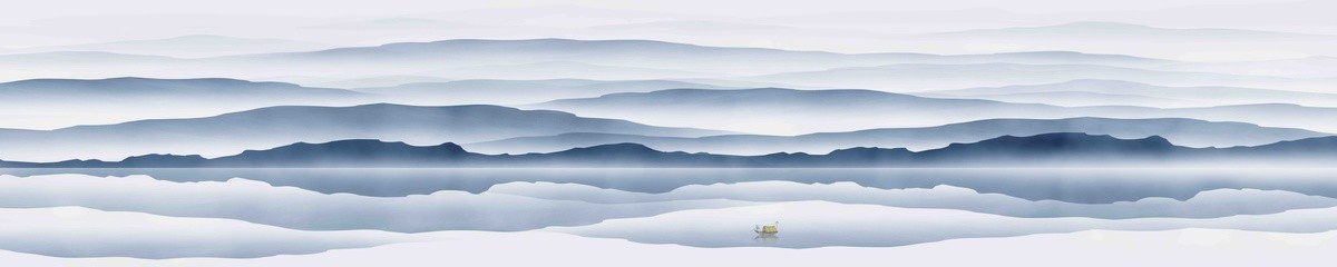 中式山水大幅背景墻